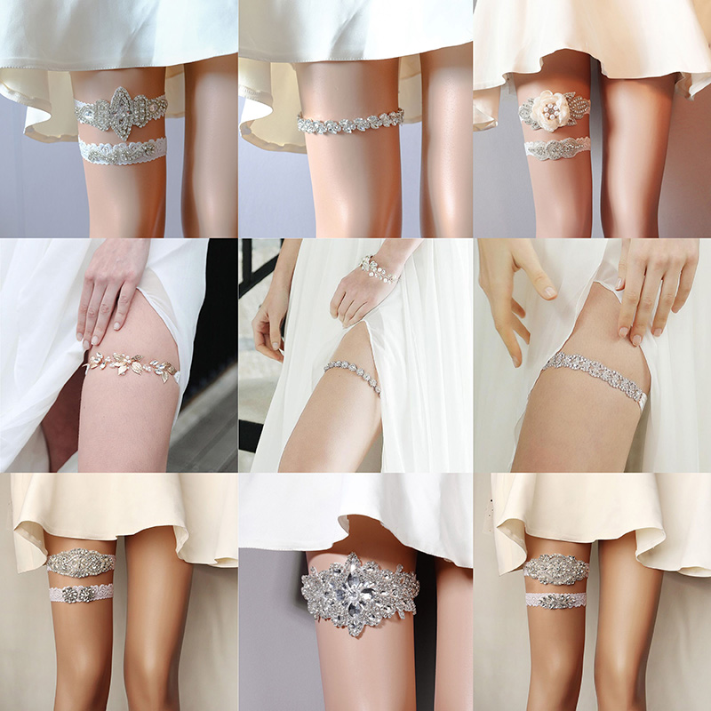 Body Jewelry Leg Chain - Rhinestone Bridal Accessories for Wedding Lace