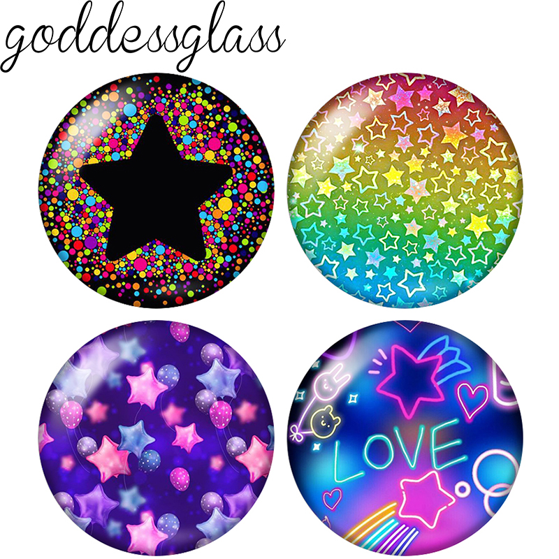 Star Flat Back - New Shinning stars five-pointed star 12mm/18mm/20mm/25mm