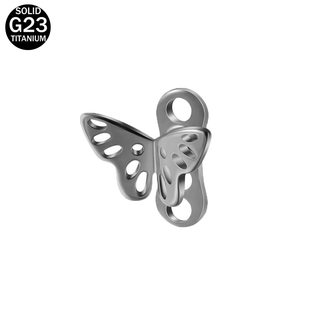 Dermal Anchor Top - Hollow Butterfly Dermal Anchor Top and