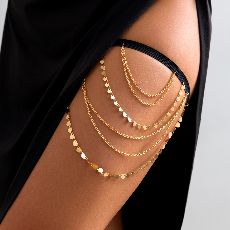 Body Jewelry Leg Chain - Boho Sexy Elastic Band Bandage Leg
