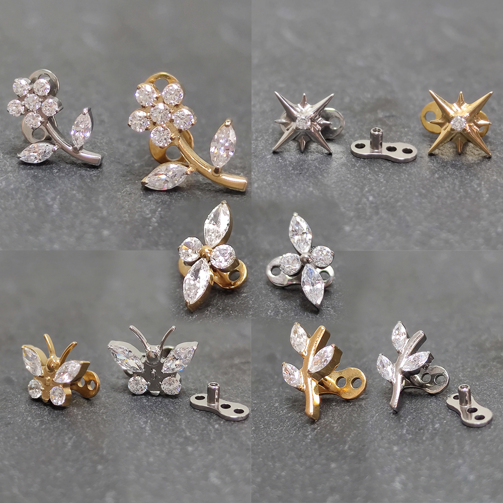 Dermal Anchor Top - F136 Titanium Helix piercing Skin Grafting