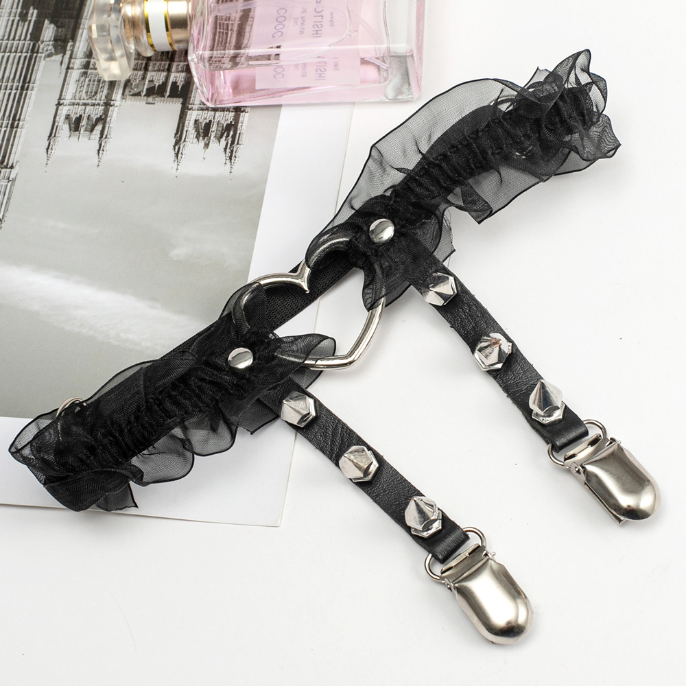Punk peach heart garter belt P - đánh giá và giá Body Jewelry Leg Chain
