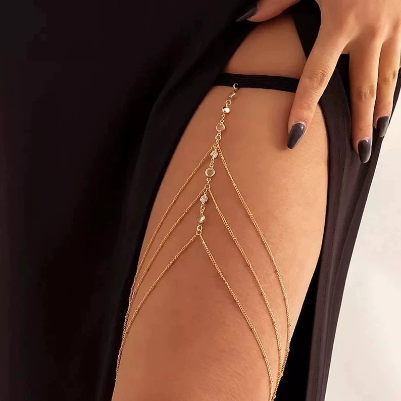 2025 New Women Bohemian Thigh  - đánh giá và giá Body Jewelry Leg Chain