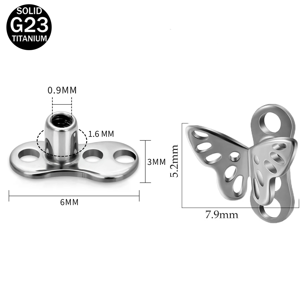 Hollow Butterfly Dermal Anchor - đánh giá và giá Dermal Anchor Top