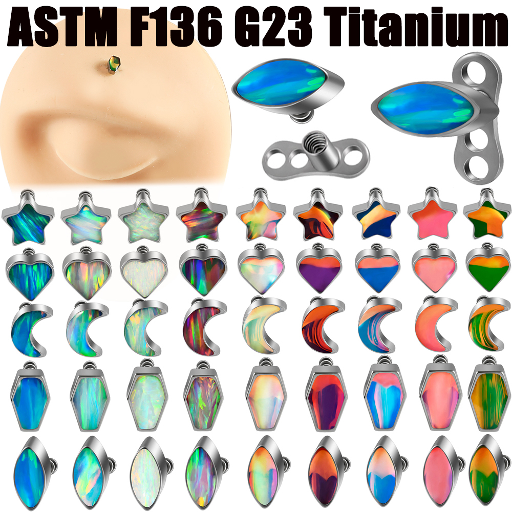 1PC Titanium Flash Film&Opal M - đánh giá và giá Dermal Anchor Top