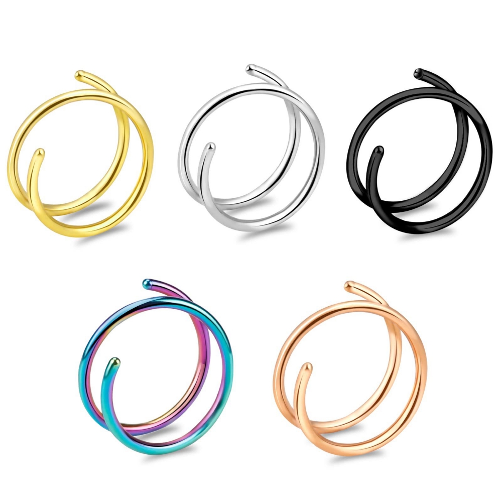 1PC Stainless Steel 316 Double - đánh giá và giá Body Jewelry Hoops