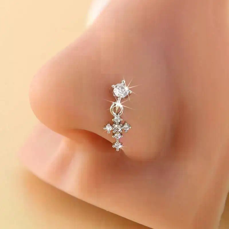 Dangle Nose Rings For Women Cr - đánh giá và giá Body Jewelry Hoops