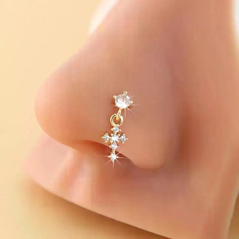 Dangle Nose Rings For Women Cr - đánh giá và giá Body Jewelry Hoops