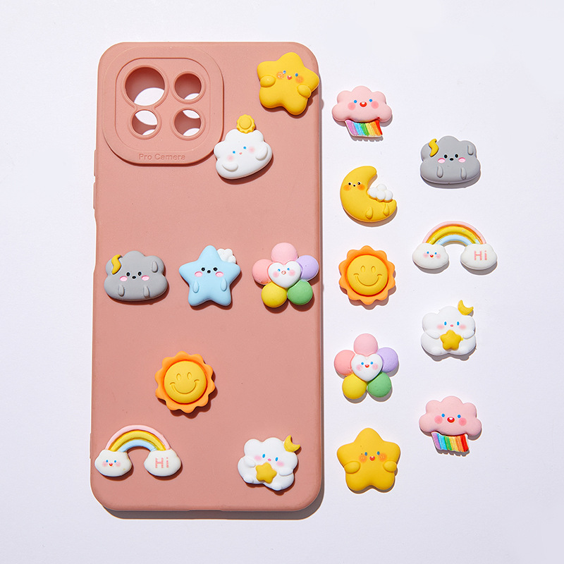 10pcs Cartoon Rainbow Clouds M - đánh giá và giá Star Flat Back