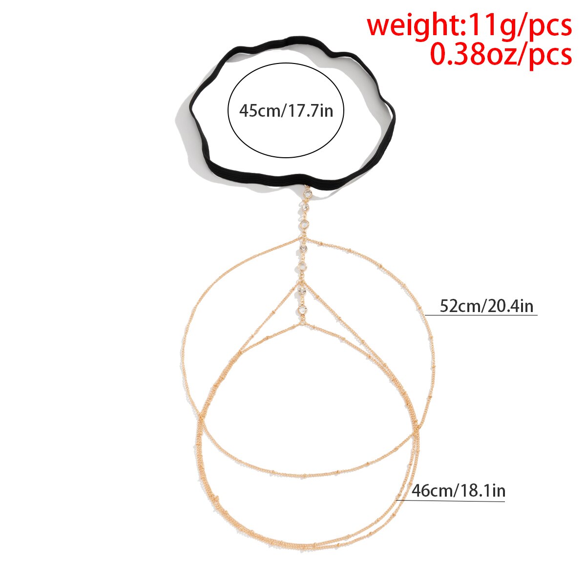 Boho Elastic Band Crystal Leg  - đánh giá và giá Body Jewelry Leg Chain