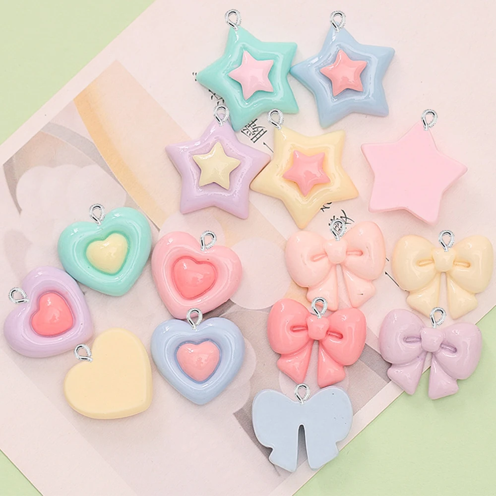 10PCS Shiny Star Heart Bow Ser - đánh giá và giá Star Flat Back