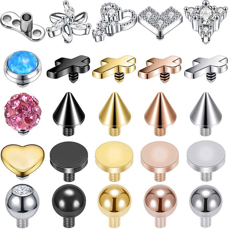 ZS 16G Micro Dermal Piercing Z - đánh giá và giá Dermal Anchor Top