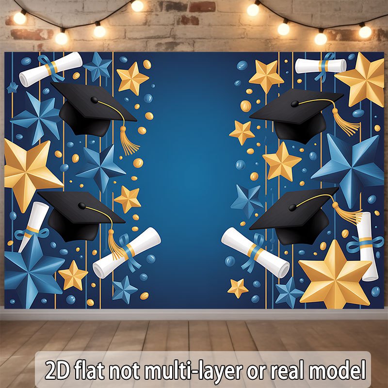 One 2D flat banner, with a gra - đánh giá và giá Star Flat Back
