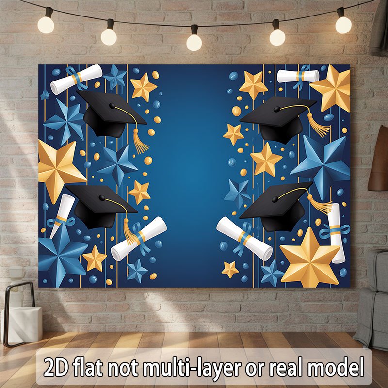 One 2D flat banner, with a gra - đánh giá và giá Star Flat Back