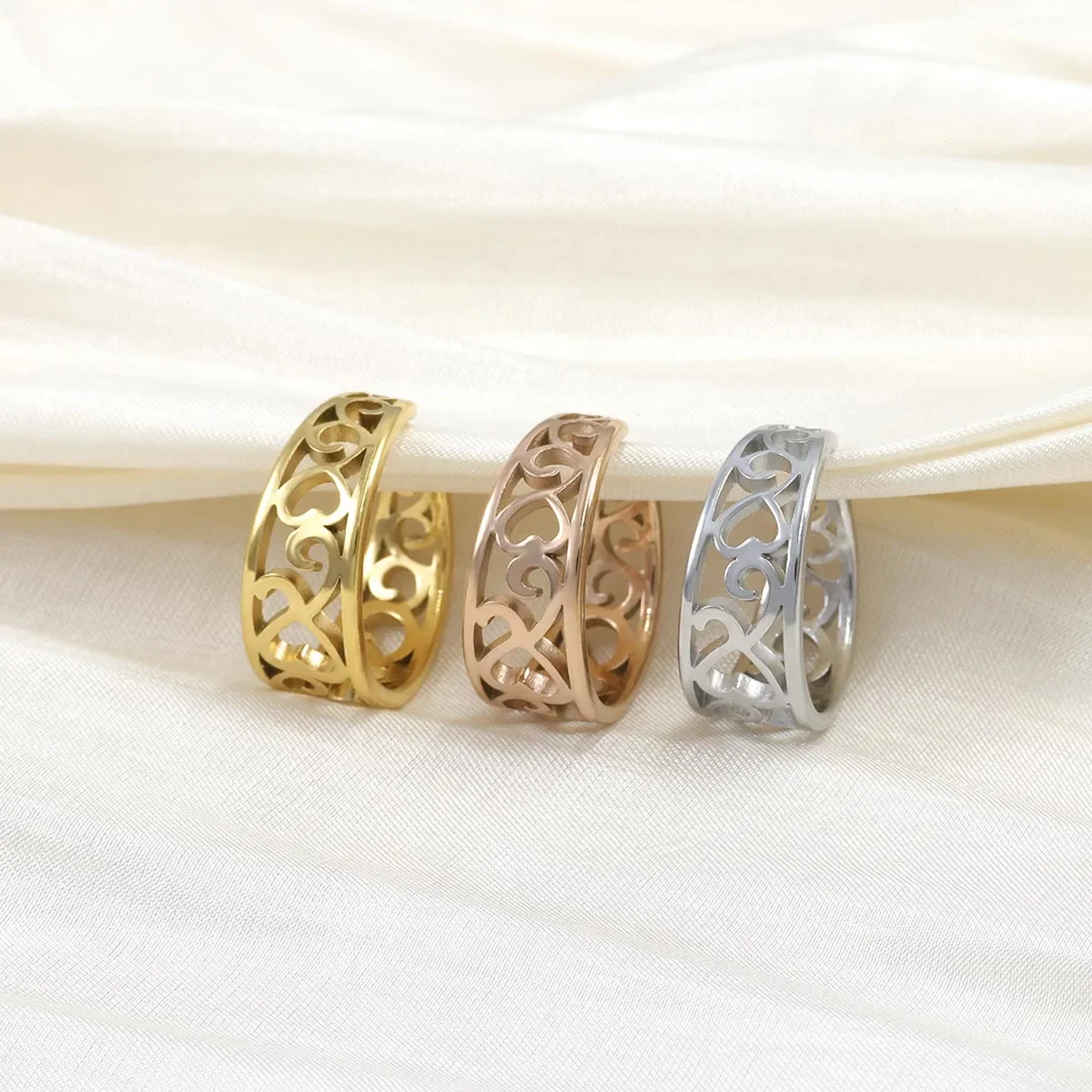 1pc/3pcs Lotus Hollow Crown St - đánh giá và giá Body Jewelry Hoops