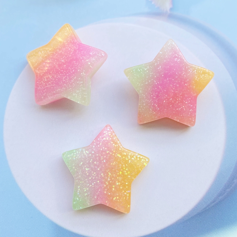 10Pcs Kawaii Cute Mixed Colorf - đánh giá và giá Star Flat Back