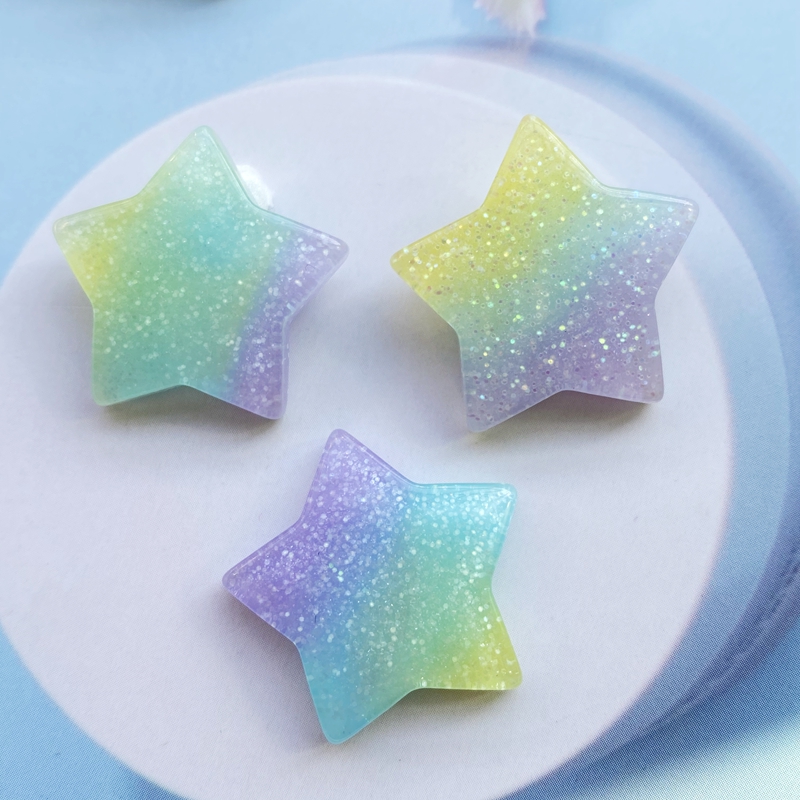 10Pcs Kawaii Cute Mixed Colorf - đánh giá và giá Star Flat Back