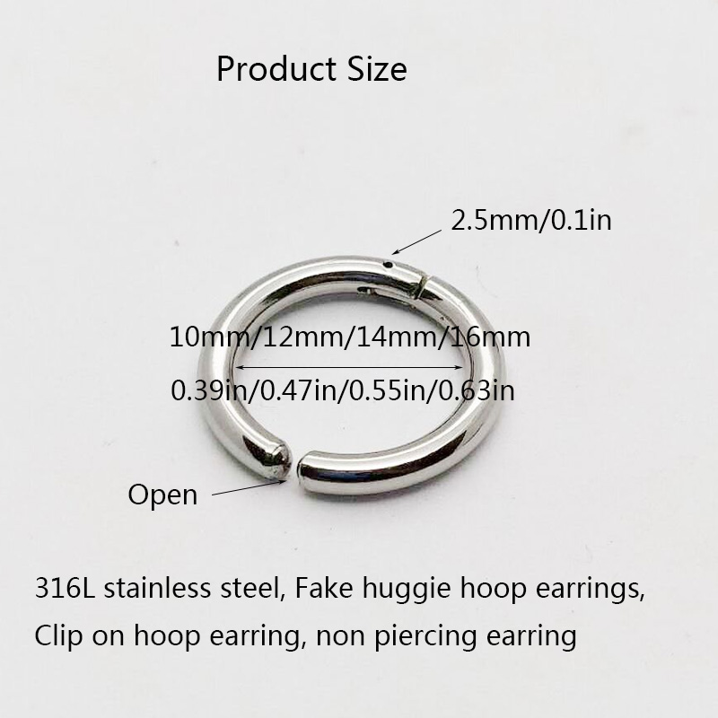 2/6Pcs Fake Huggie Hoop Earrin - đánh giá và giá Body Jewelry Hoops