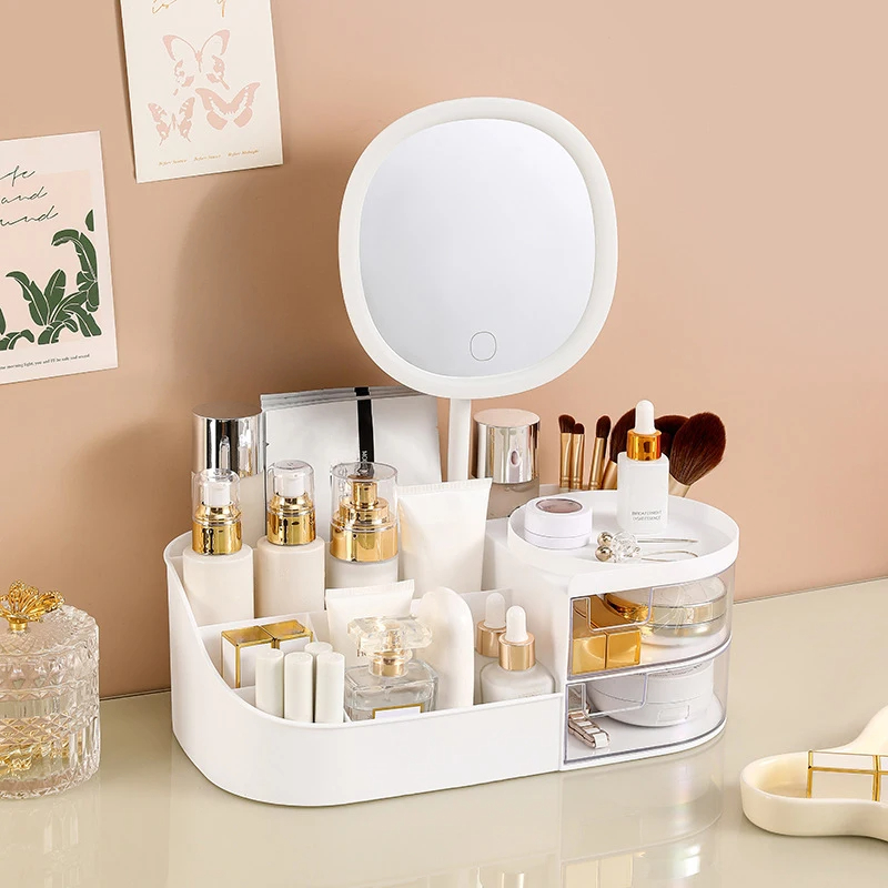 Makeup Storage Box With Mirror - đánh giá và giá Body Jewelry Websites