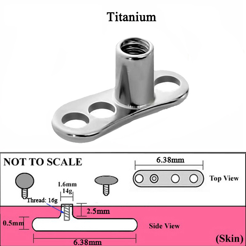 1Peice G23 Titanium Dermal Anc - đánh giá và giá Dermal Anchor Top