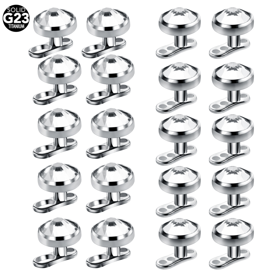 10pcs/lot Titanium Micro Derma - đánh giá và giá Dermal Anchor Top