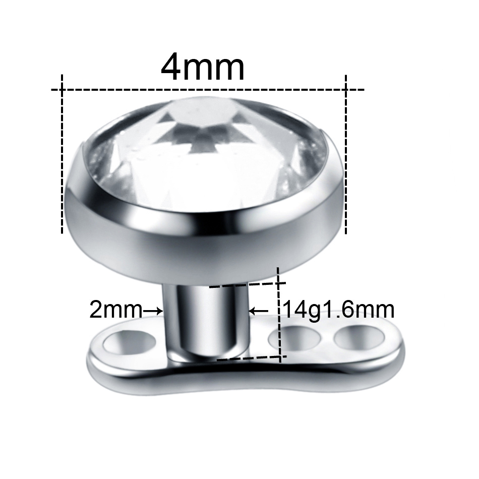 10pcs/lot Titanium Micro Derma - đánh giá và giá Dermal Anchor Top