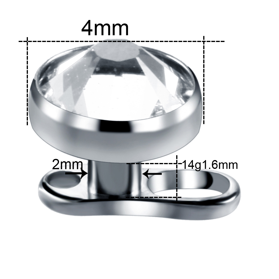 10pcs/lot Titanium Micro Derma - đánh giá và giá Dermal Anchor Top
