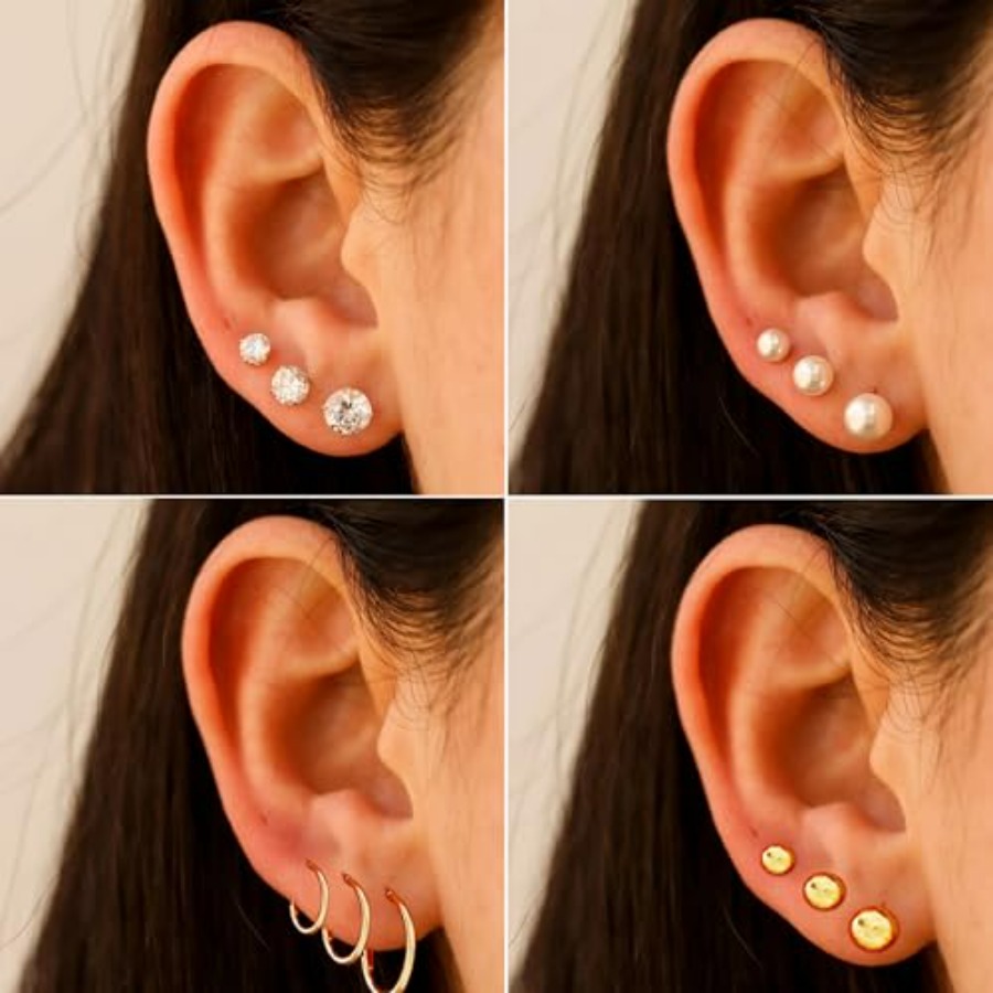 FAXHION 68 Pcs for with 7 Neck - đánh giá và giá Body Jewelry Hoops