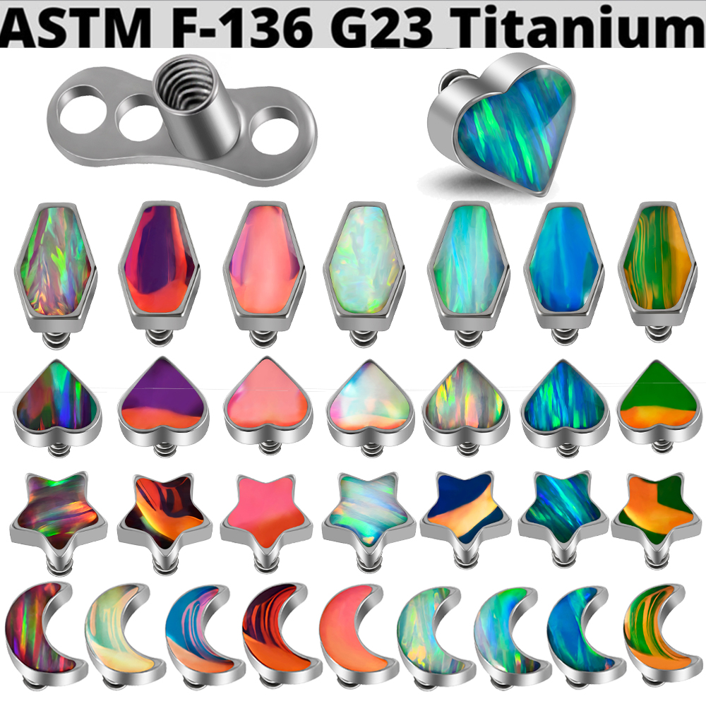 1PC Titanium Prong Flash Film  - đánh giá và giá Dermal Anchor Top