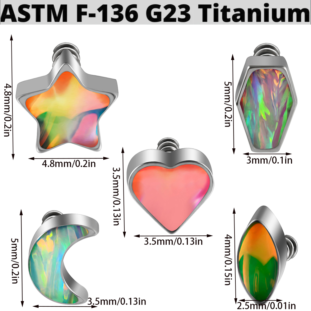 1PC Titanium Prong Flash Film  - đánh giá và giá Dermal Anchor Top