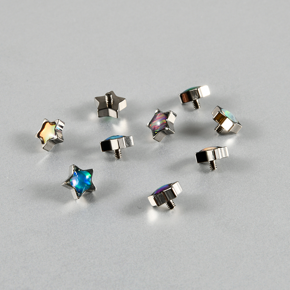 1PC Titanium Prong Flash Film  - đánh giá và giá Dermal Anchor Top