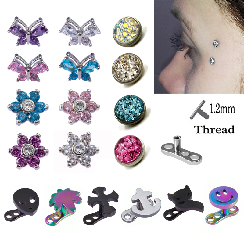 1PC Dermal Anchor Top Piercing - đánh giá và giá Dermal Anchor Top