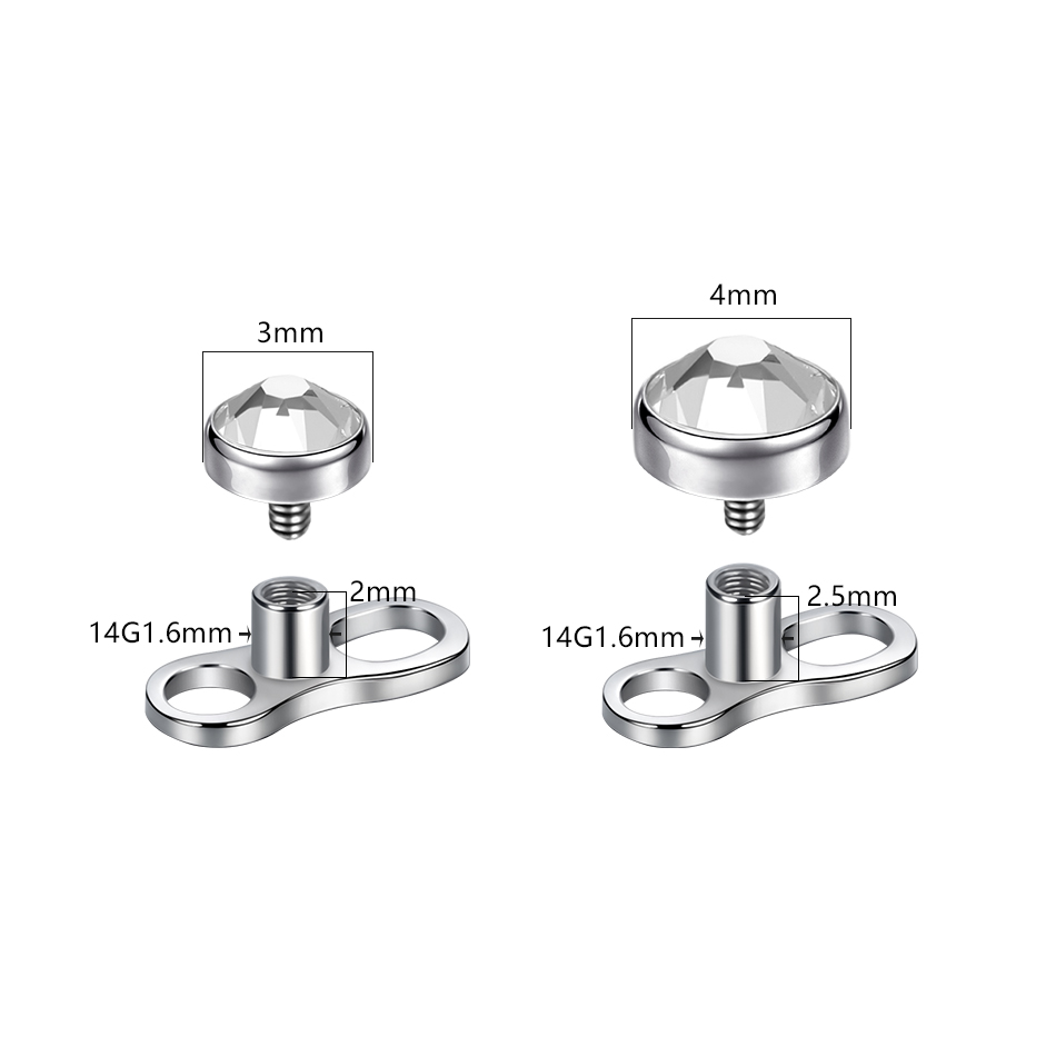 1Pc/5Pcs Titanium Micro Dermal - đánh giá và giá Dermal Anchor Top