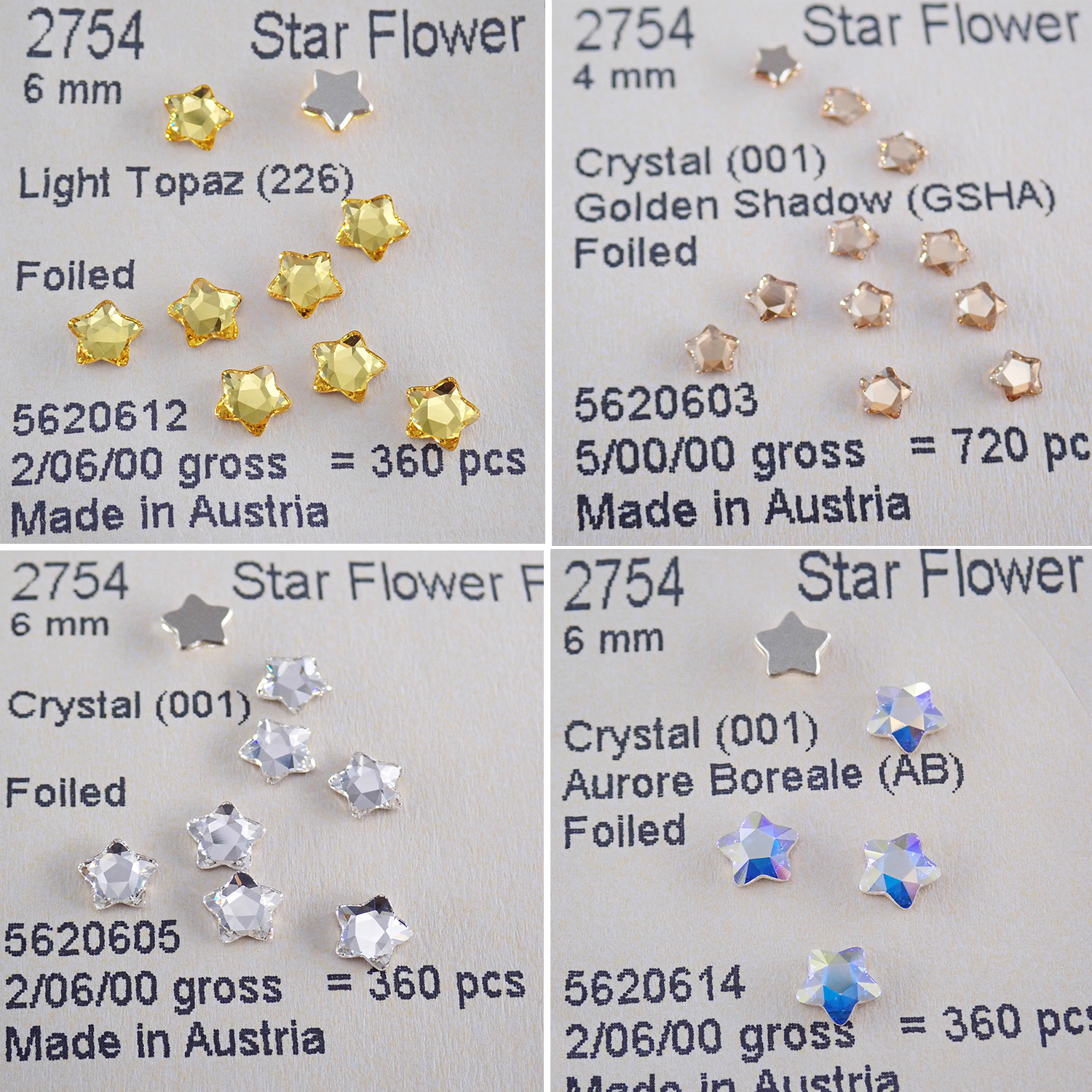Genuine 2754 Star Flower Flat  - đánh giá và giá Star Flat Back