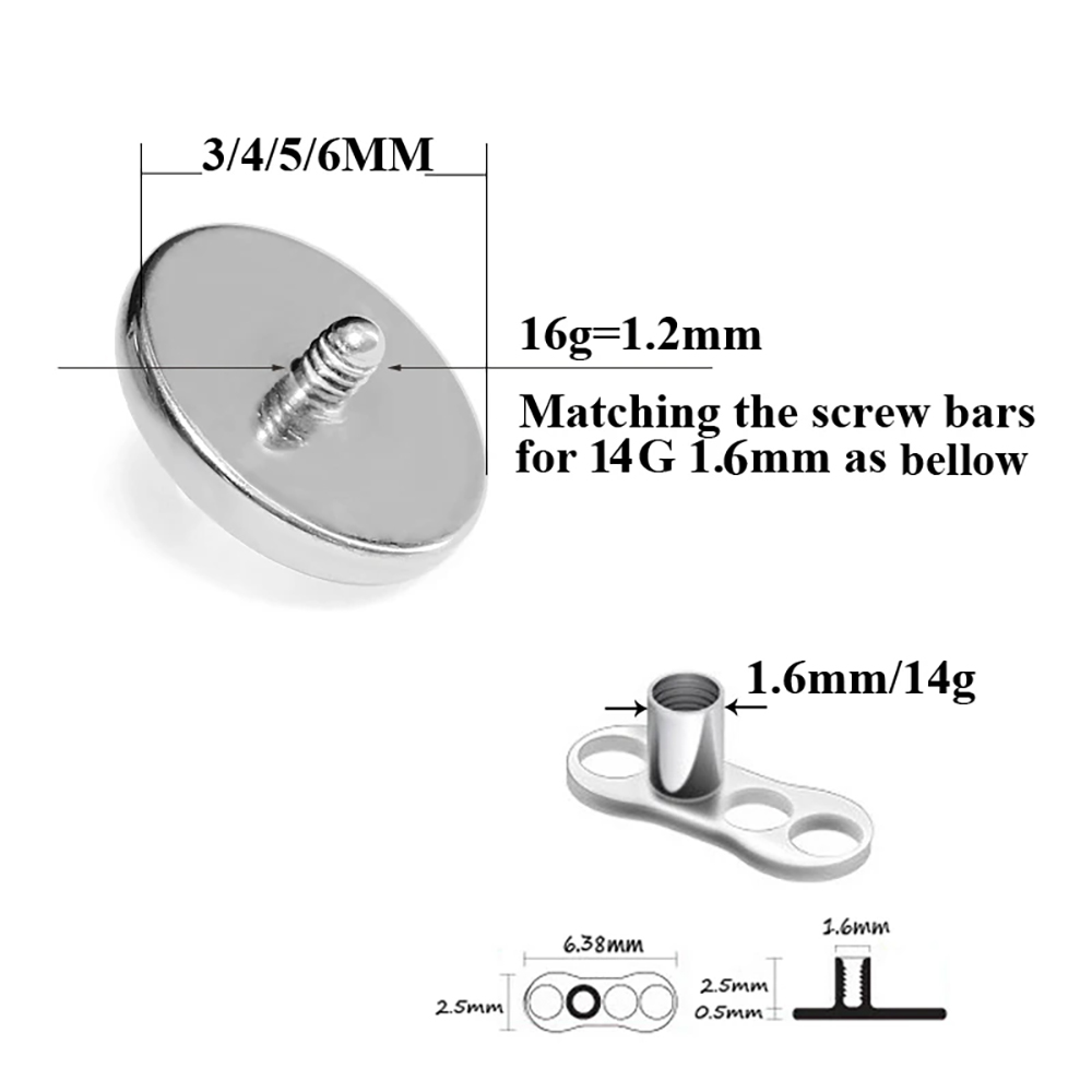 1PC G23 Titanium Fire Opal Der - đánh giá và giá Dermal Anchor Top