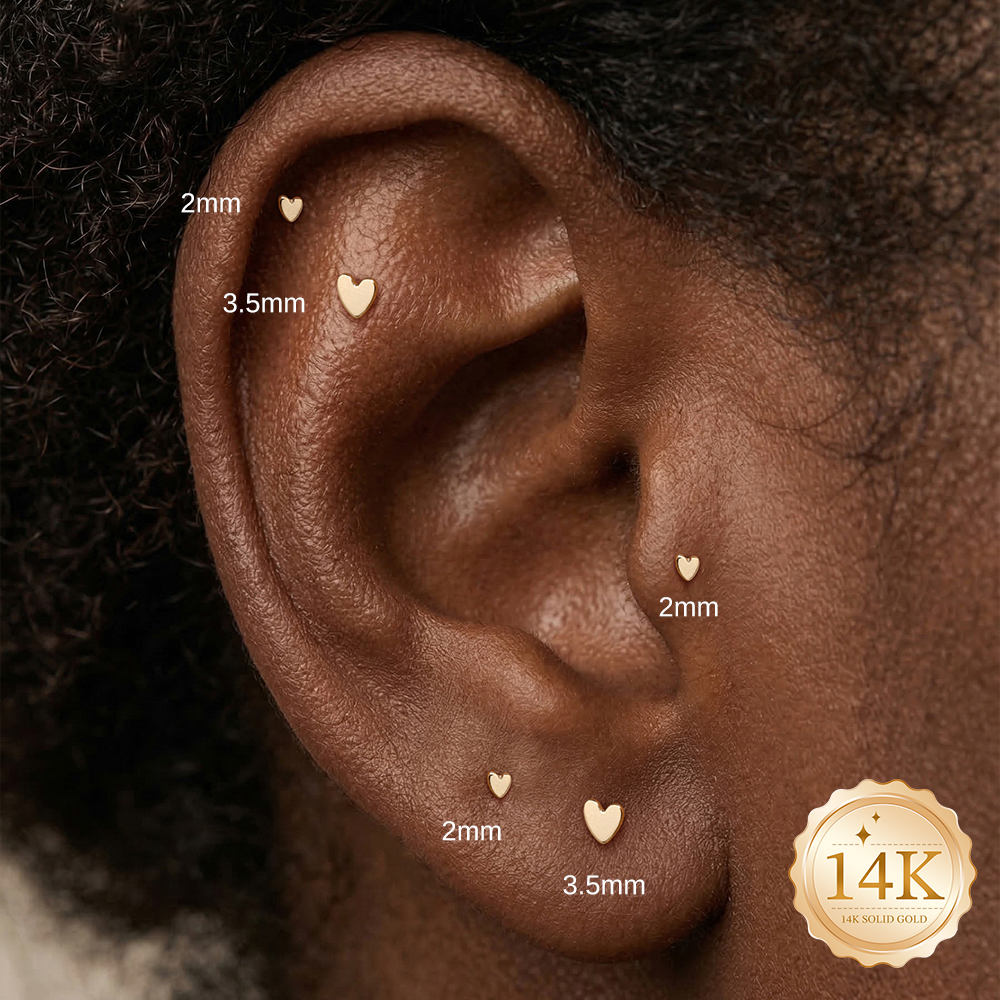 AIDE 14K Gold Stud Earrings fo - đánh giá và giá Star Flat Back