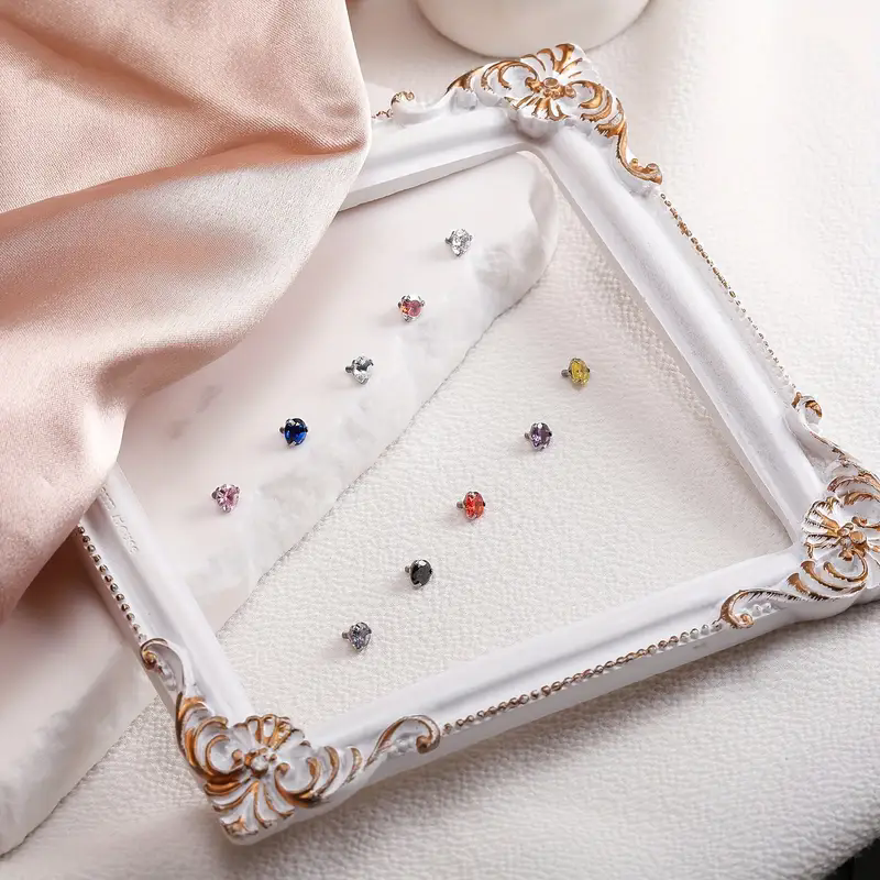 16PCS Crystal Zircon Dermal An - đánh giá và giá Dermal Anchor Top