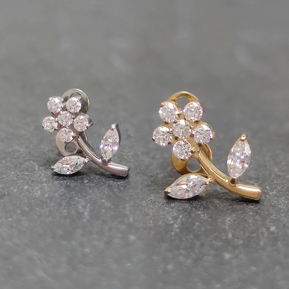 F136 Titanium Helix piercing S - đánh giá và giá Dermal Anchor Top